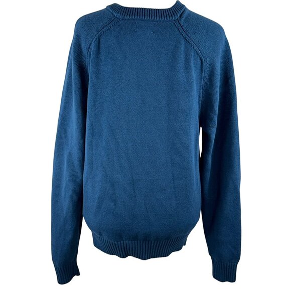 J. Crew Heritage Cotton Teal Blue Knit Crewneck Sweater Size Small - Picture 5 of 13
